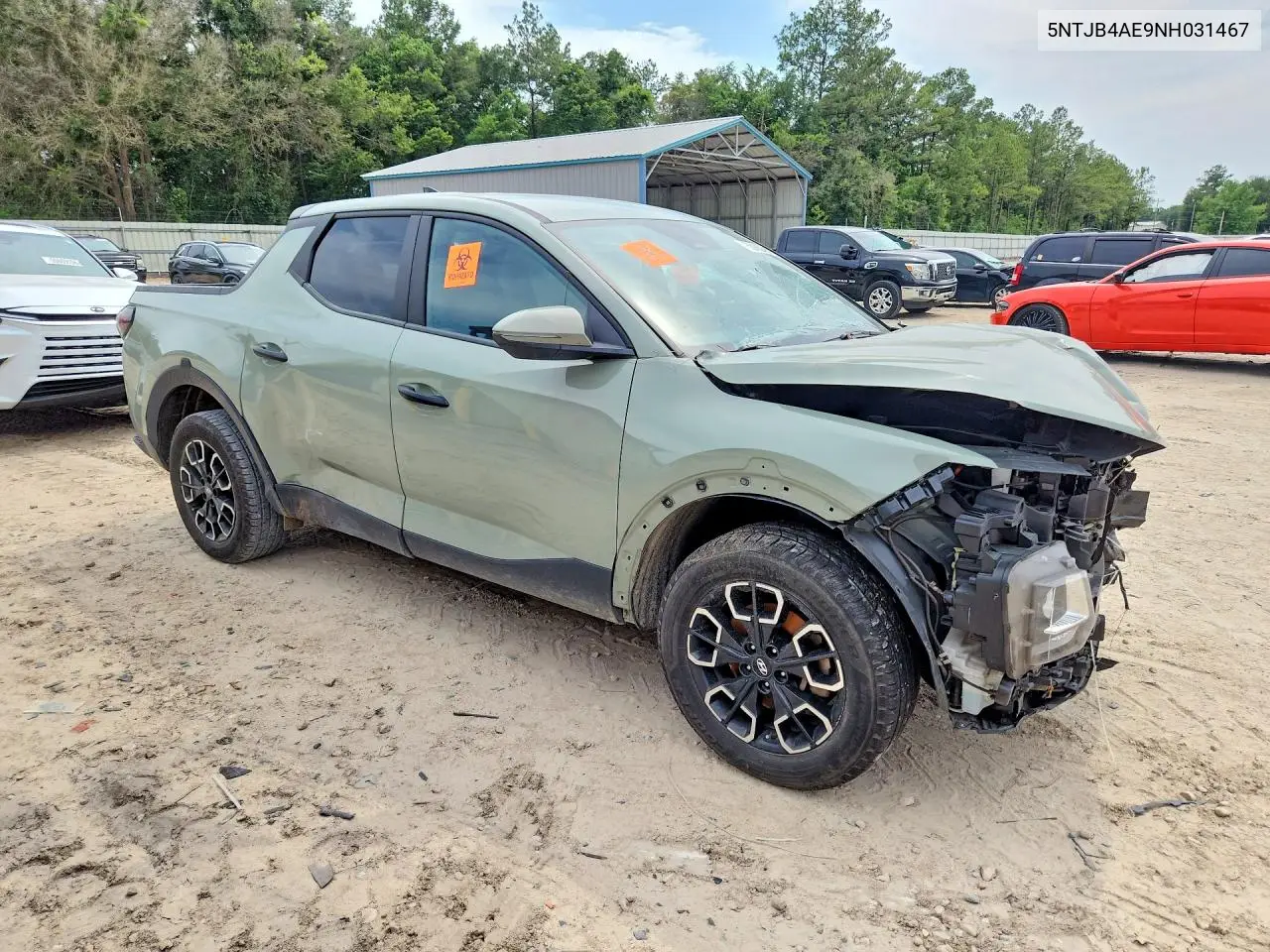 2022 Hyundai Santa Cruz Sel VIN: 5NTJB4AE9NH031467 Lot: 55183496