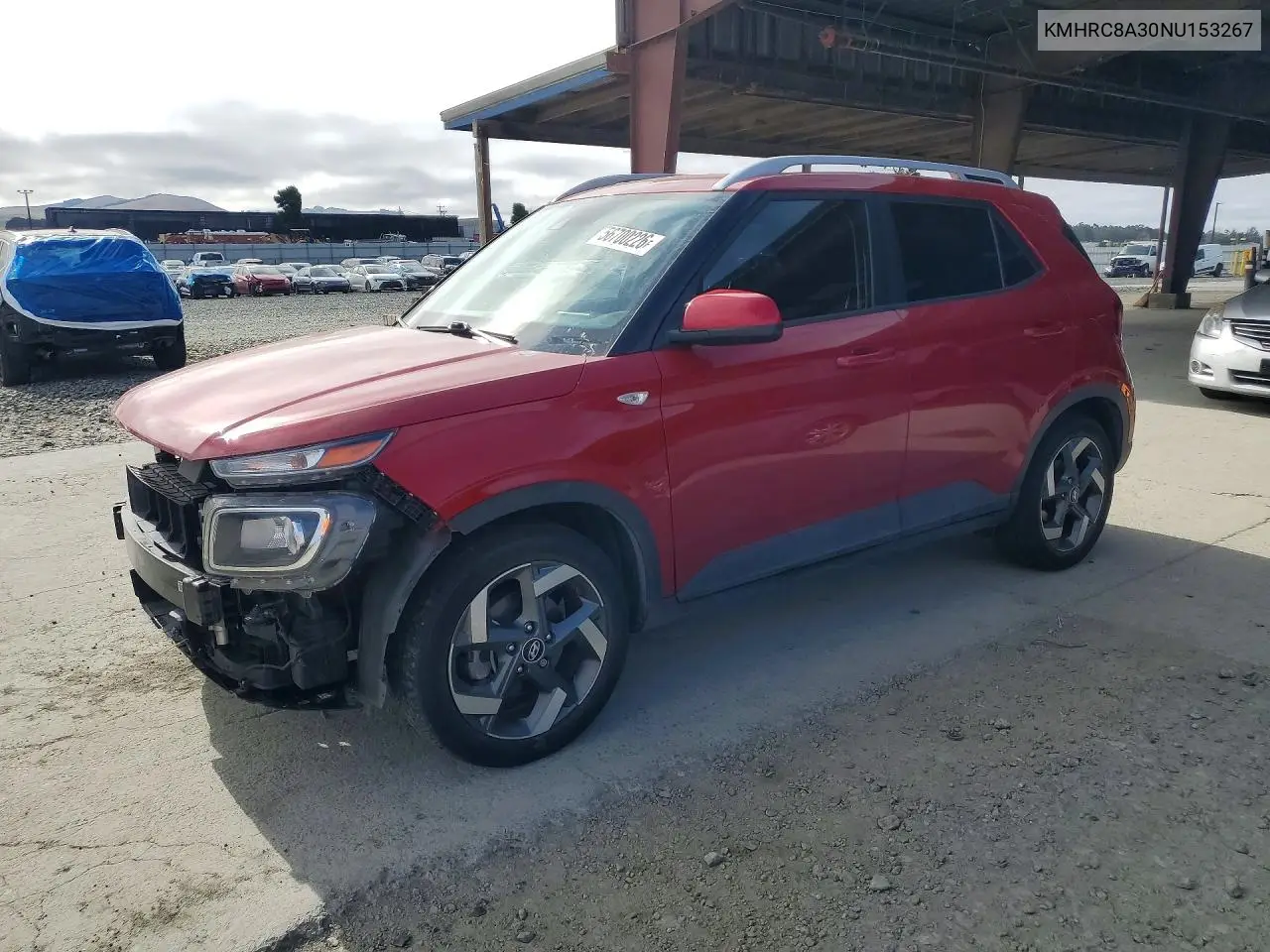 2022 Hyundai Venue Sel VIN: KMHRC8A30NU153267 Lot: 56700226