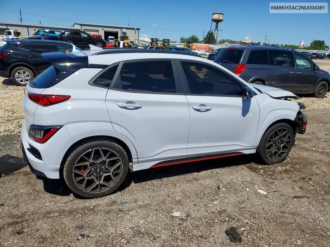 2022 Hyundai Kona N Base VIN: KM8KH3AC2NU004381 Lot: 57051006