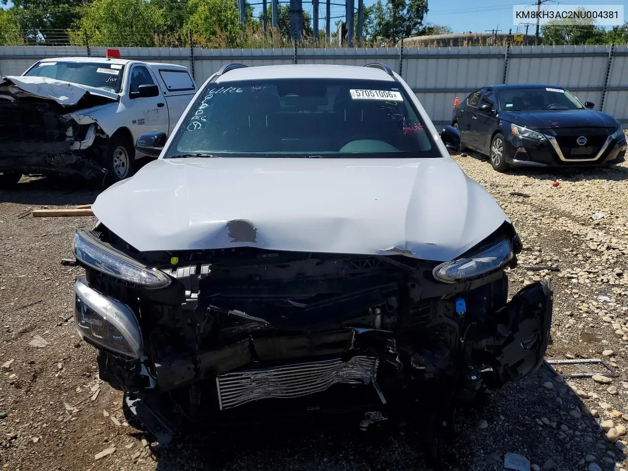 2022 Hyundai Kona N Base VIN: KM8KH3AC2NU004381 Lot: 57051006