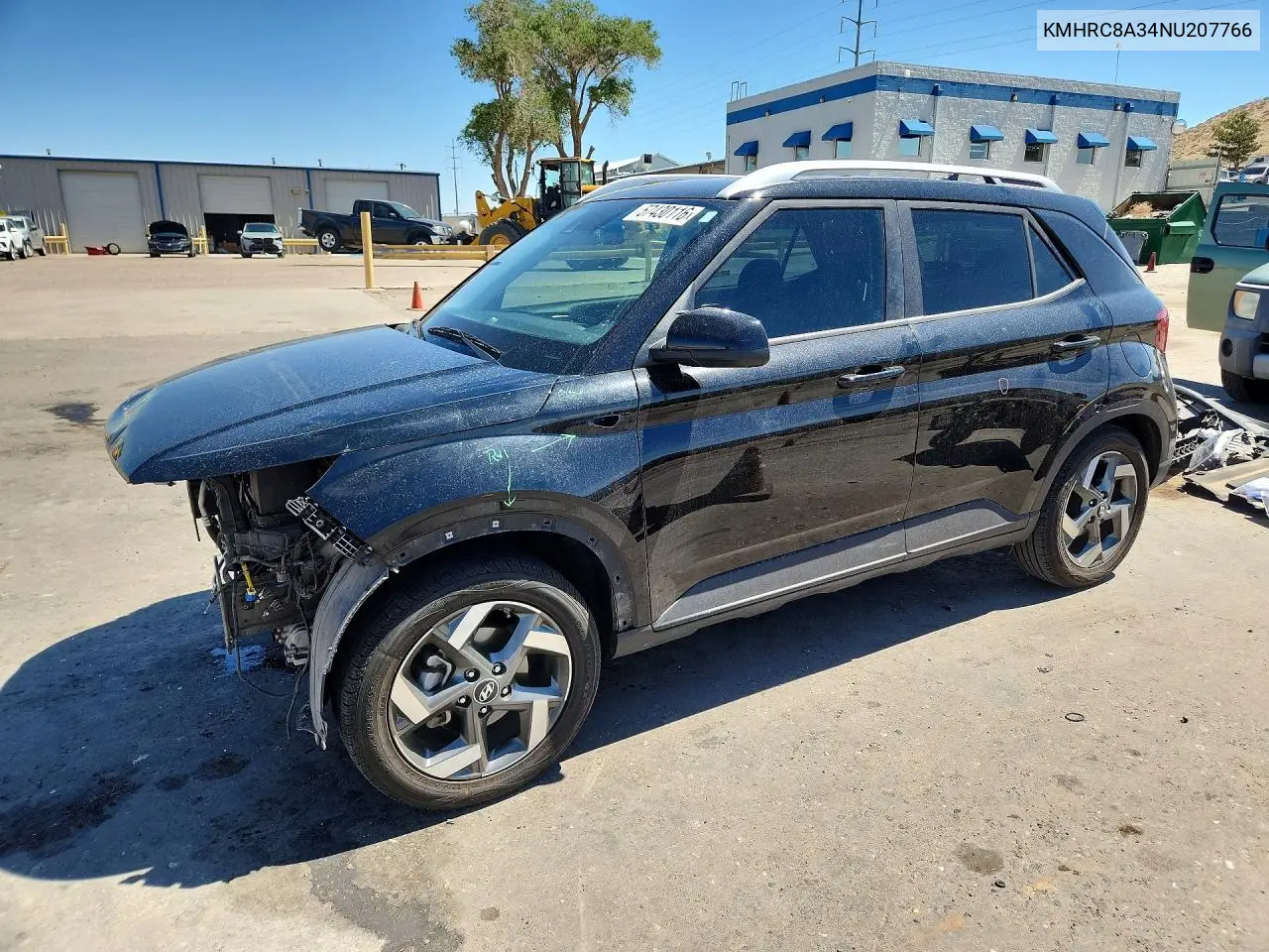 2022 Hyundai Venue Sel VIN: KMHRC8A34NU207766 Lot: 57430116