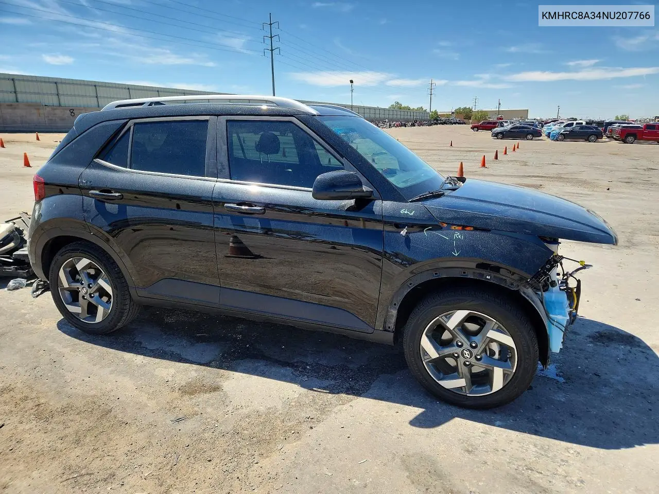 2022 Hyundai Venue Sel VIN: KMHRC8A34NU207766 Lot: 57430116