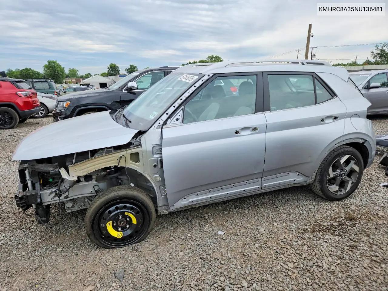 2022 Hyundai Venue Sel VIN: KMHRC8A35NU136481 Lot: 57446076