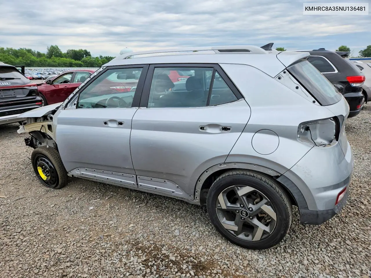 2022 Hyundai Venue Sel VIN: KMHRC8A35NU136481 Lot: 57446076
