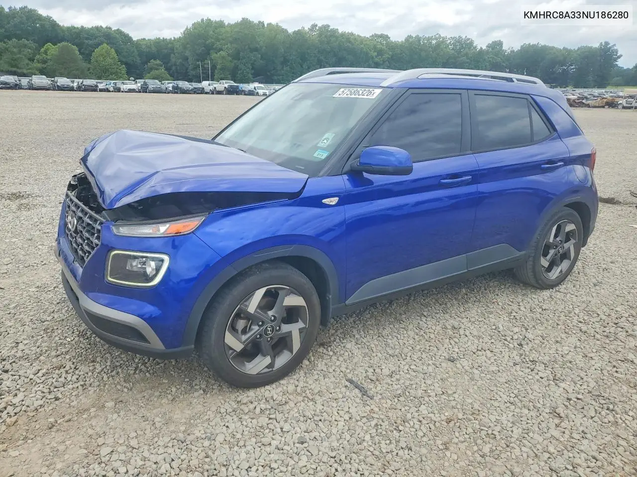 2022 Hyundai Venue Limited VIN: KMHRC8A33NU186280 Lot: 57586326