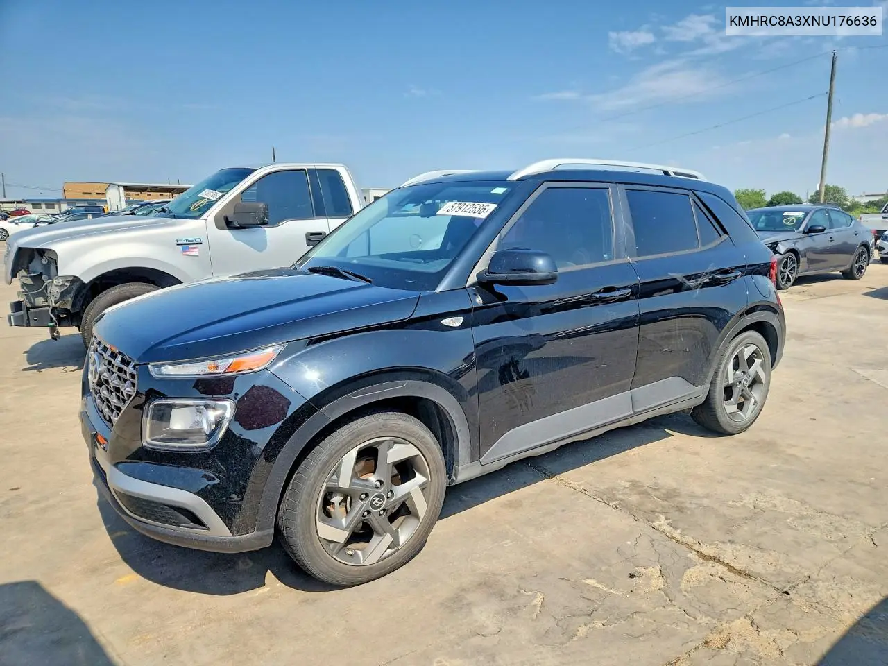 2022 Hyundai Venue Sel VIN: KMHRC8A3XNU176636 Lot: 57912536
