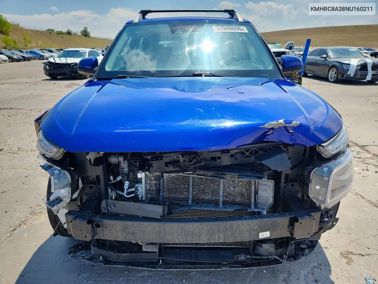 2022 Hyundai Venue Sel VIN: KMHRC8A38NU160211 Lot: 57940096