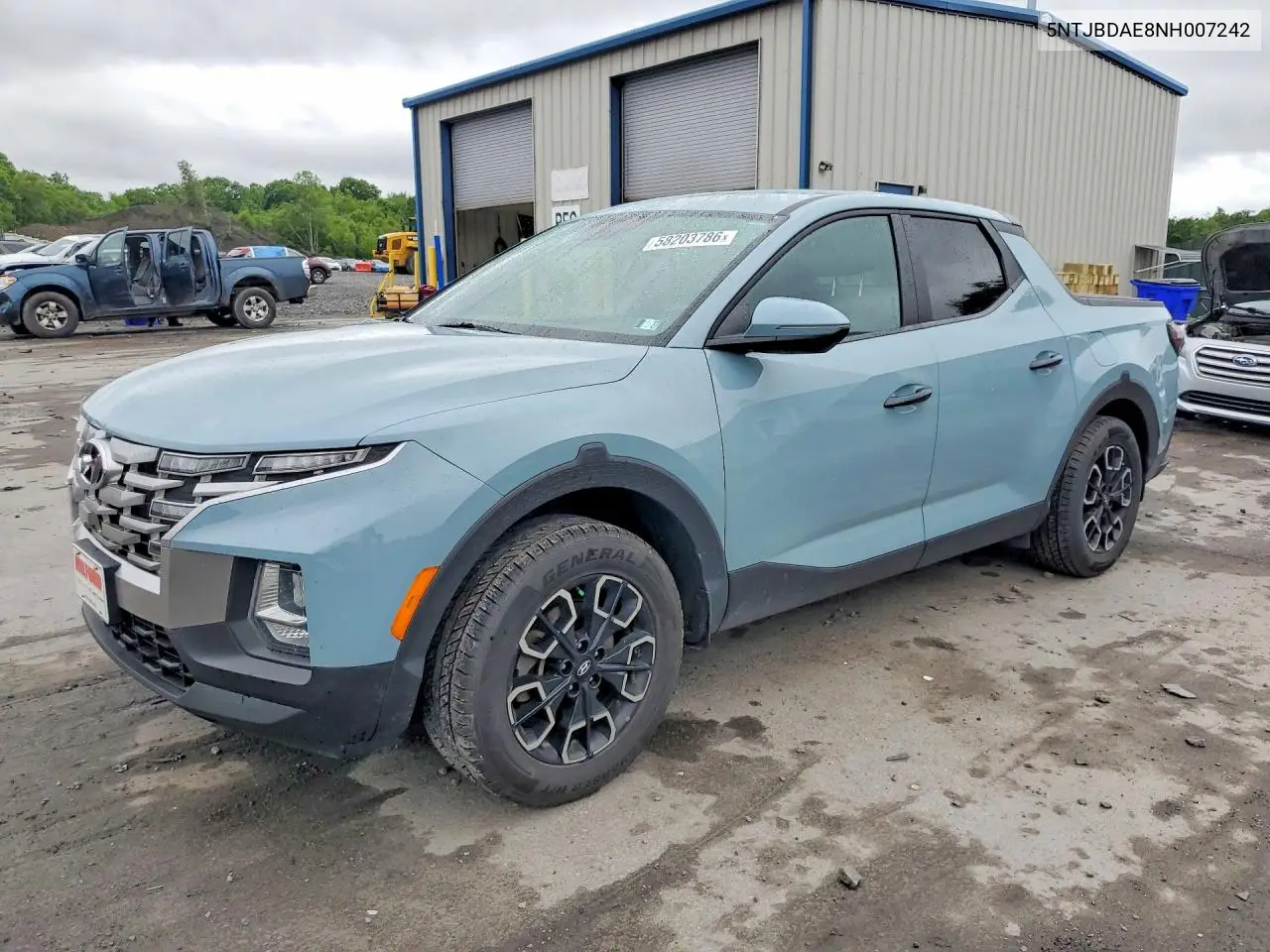 2022 Hyundai Santa Cruz Sel VIN: 5NTJBDAE8NH007242 Lot: 58203786