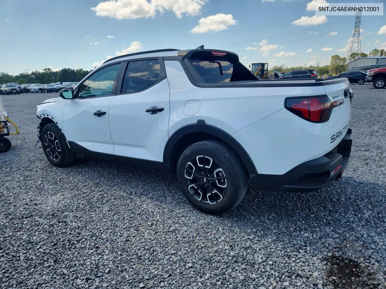 2022 Hyundai Santa Cruz Sel VIN: 5NTJC4AE4NH012001 Lot: 58446596