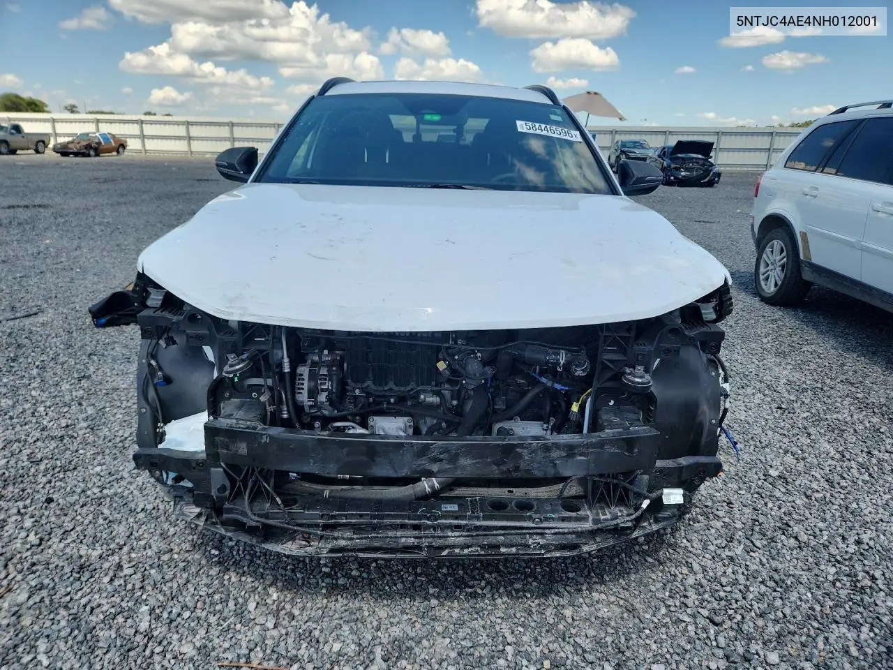 2022 Hyundai Santa Cruz Sel VIN: 5NTJC4AE4NH012001 Lot: 58446596