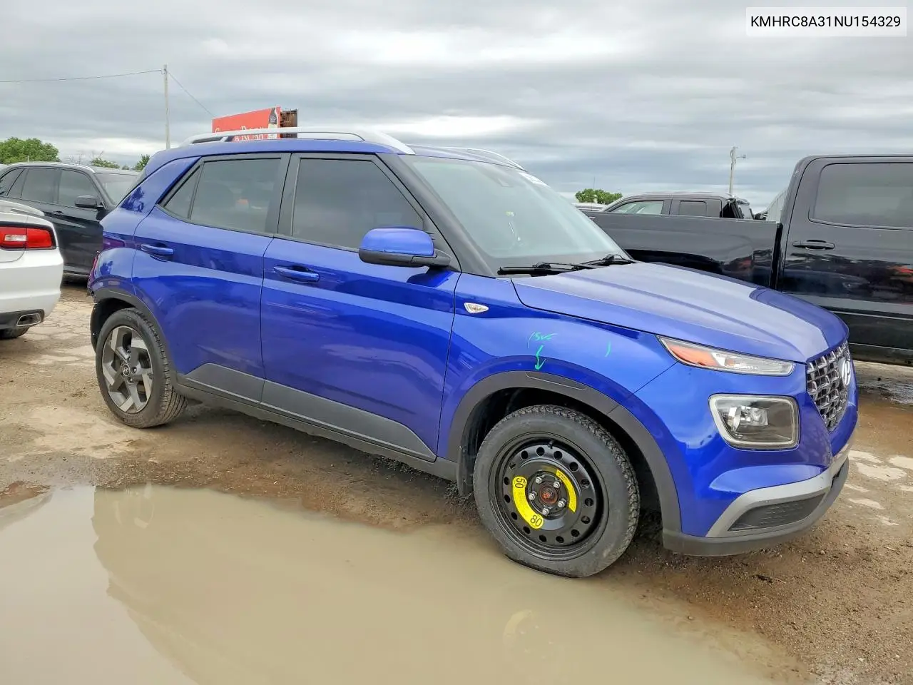 2022 Hyundai Venue Limited VIN: KMHRC8A31NU154329 Lot: 58823386
