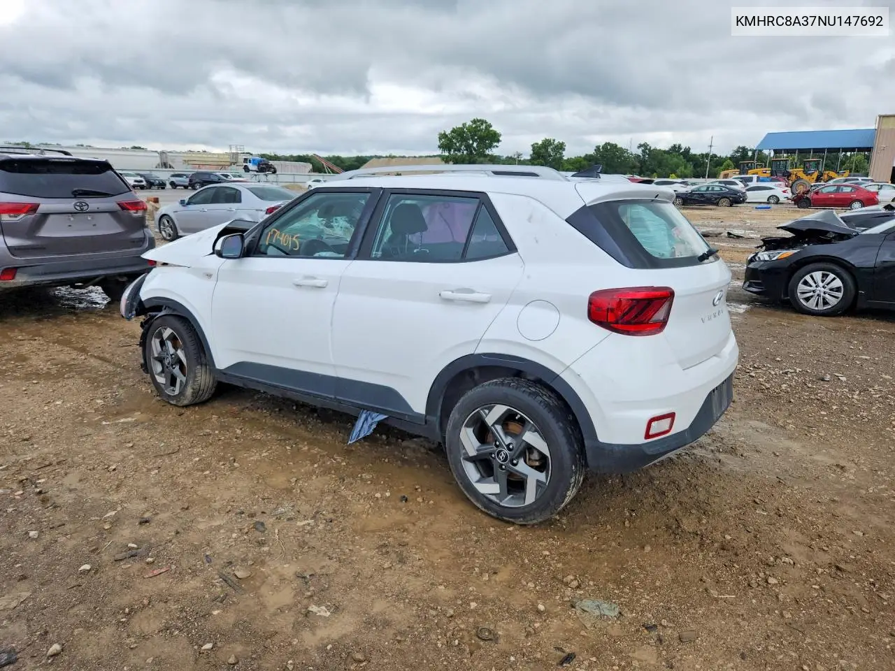 2022 Hyundai Venue VIN: KMHRC8A37NU147692 Lot: 58907886