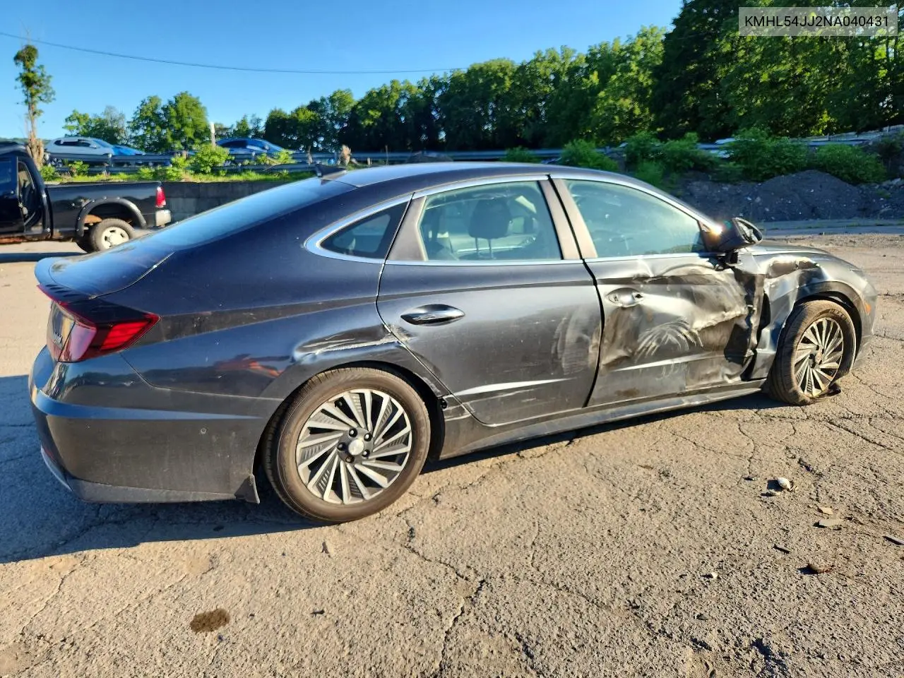 2022 Hyundai Sonata Hybrid Limited VIN: KMHL54JJ2NA040431 Lot: 61860006