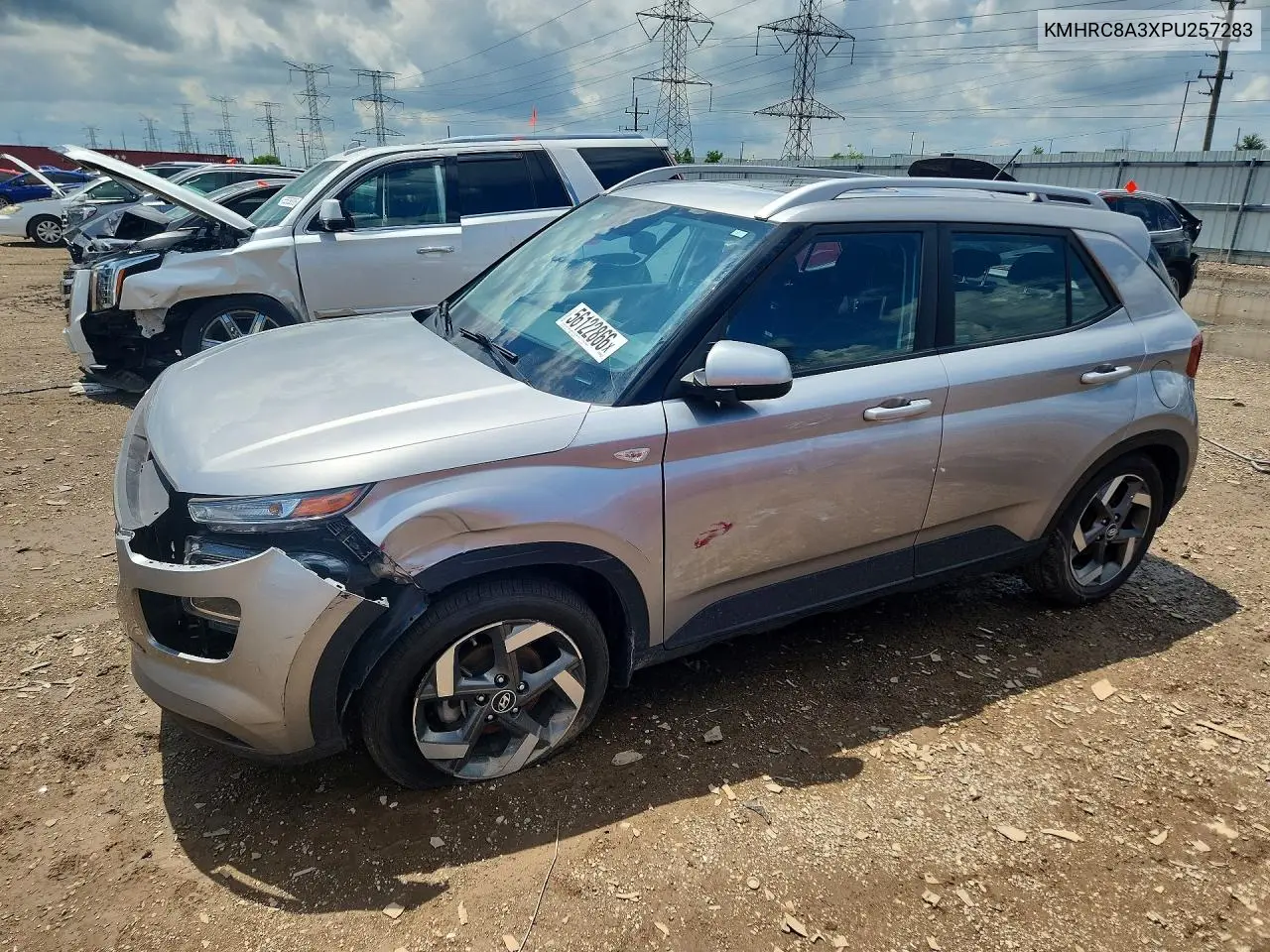2023 Hyundai Venue Sel VIN: KMHRC8A3XPU257283 Lot: 56122866