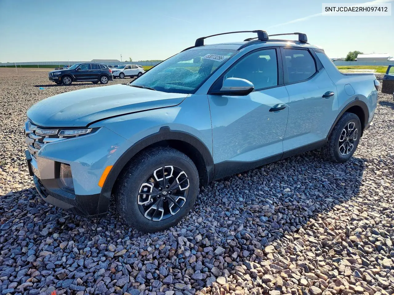 2024 Hyundai Santa Cruz Sel VIN: 5NTJCDAE2RH097412 Lot: 53073256