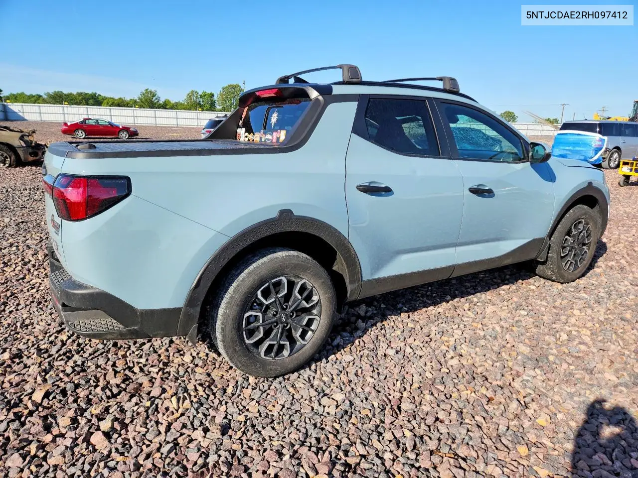 2024 Hyundai Santa Cruz Sel VIN: 5NTJCDAE2RH097412 Lot: 53073256