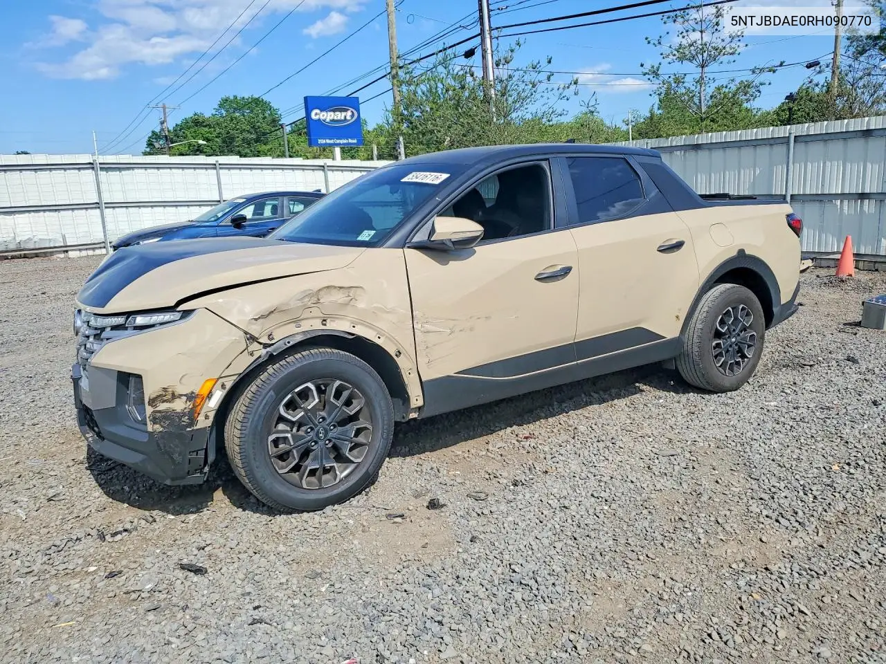 2024 Hyundai Santa Cruz Sel VIN: 5NTJBDAE0RH090770 Lot: 55416116