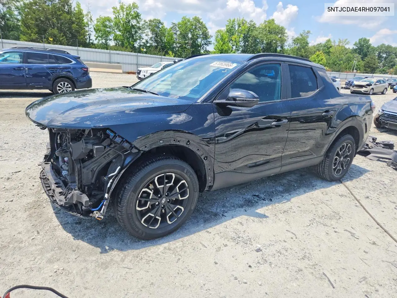 2024 Hyundai Santa Cruz Sel VIN: 5NTJCDAE4RH097041 Lot: 57063966