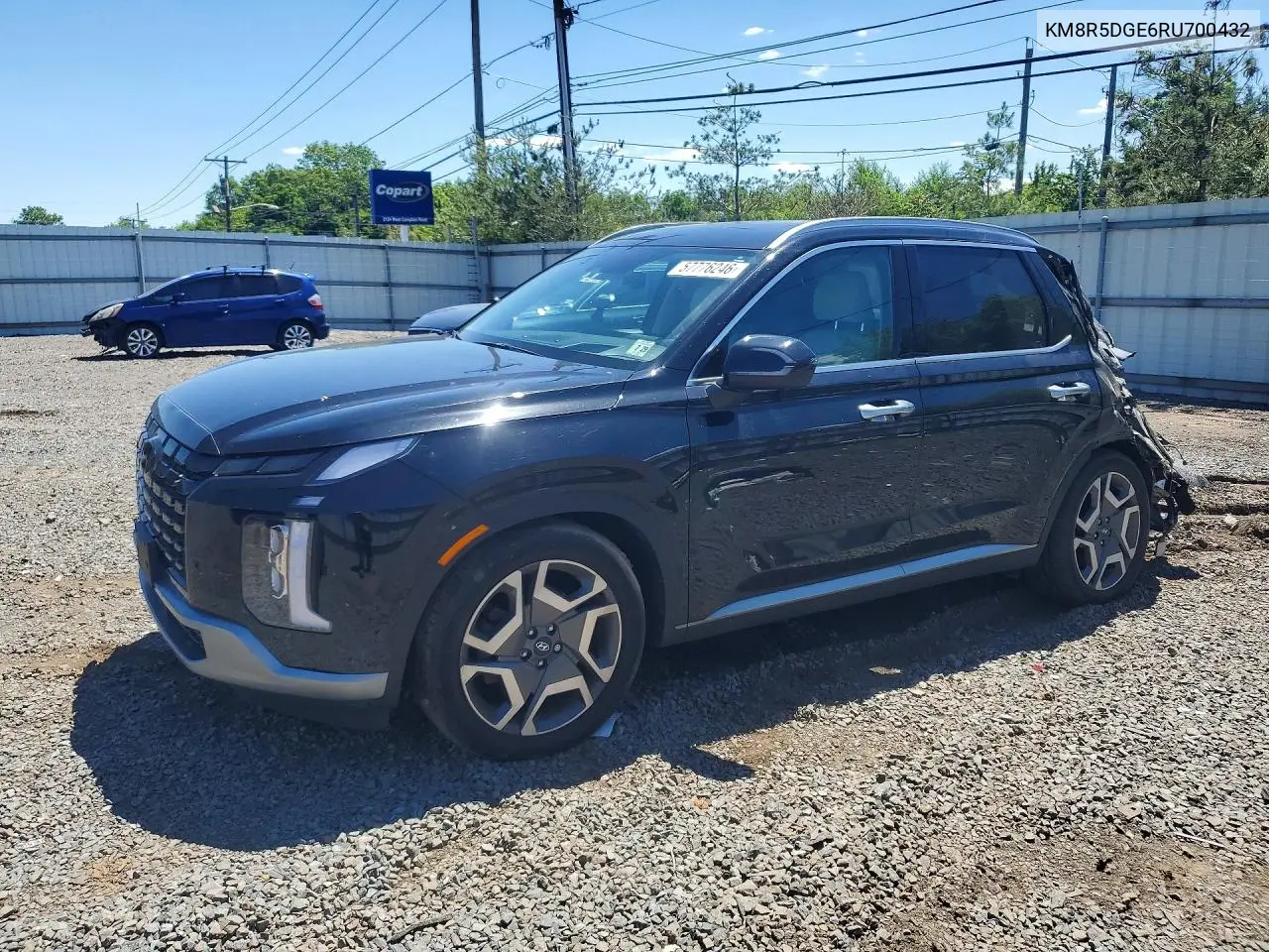 2024 Hyundai Palisade Limited VIN: KM8R5DGE6RU700432 Lot: 57776246