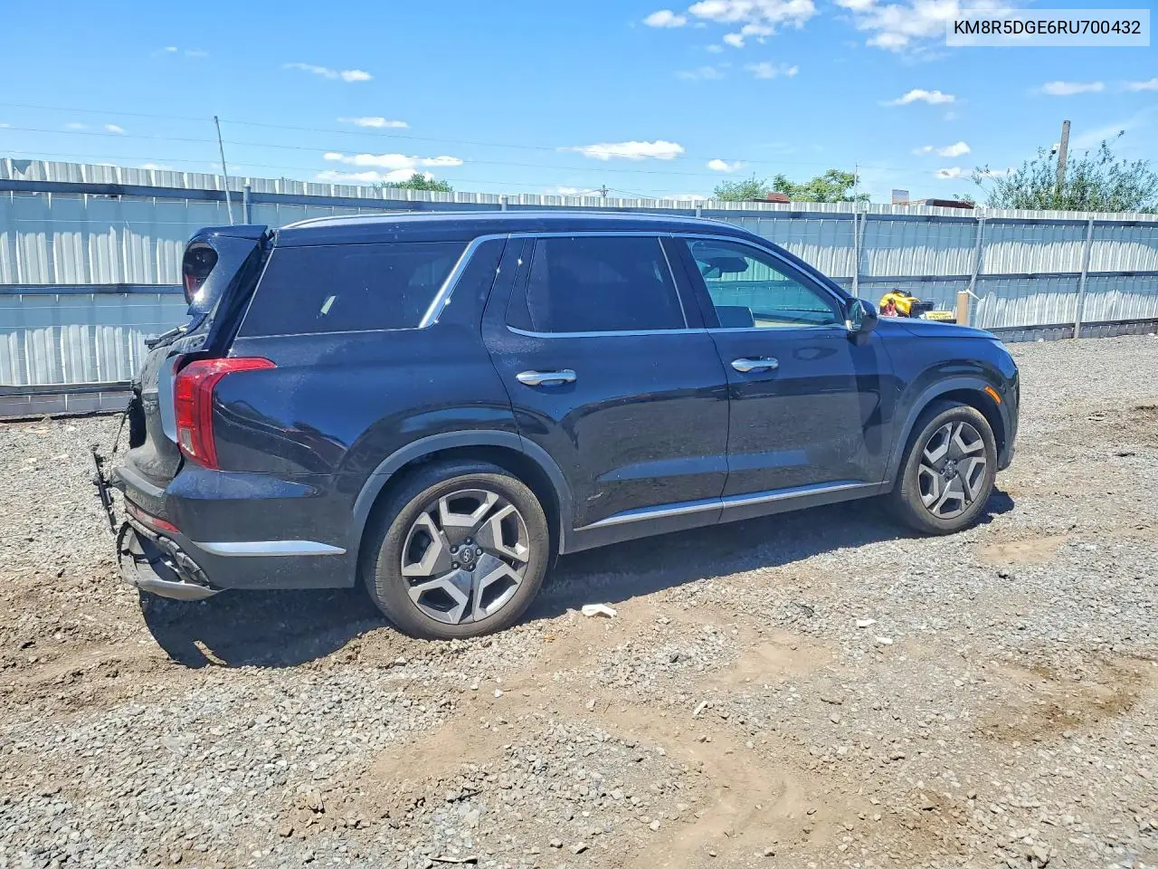 2024 Hyundai Palisade Limited VIN: KM8R5DGE6RU700432 Lot: 57776246