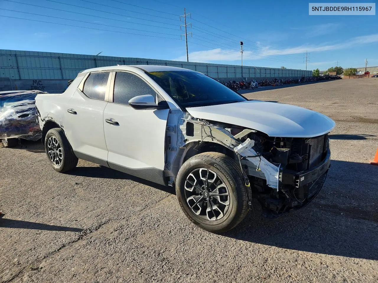 2024 Hyundai Santa Cruz Sel VIN: 5NTJBDDE9RH115967 Lot: 58137996