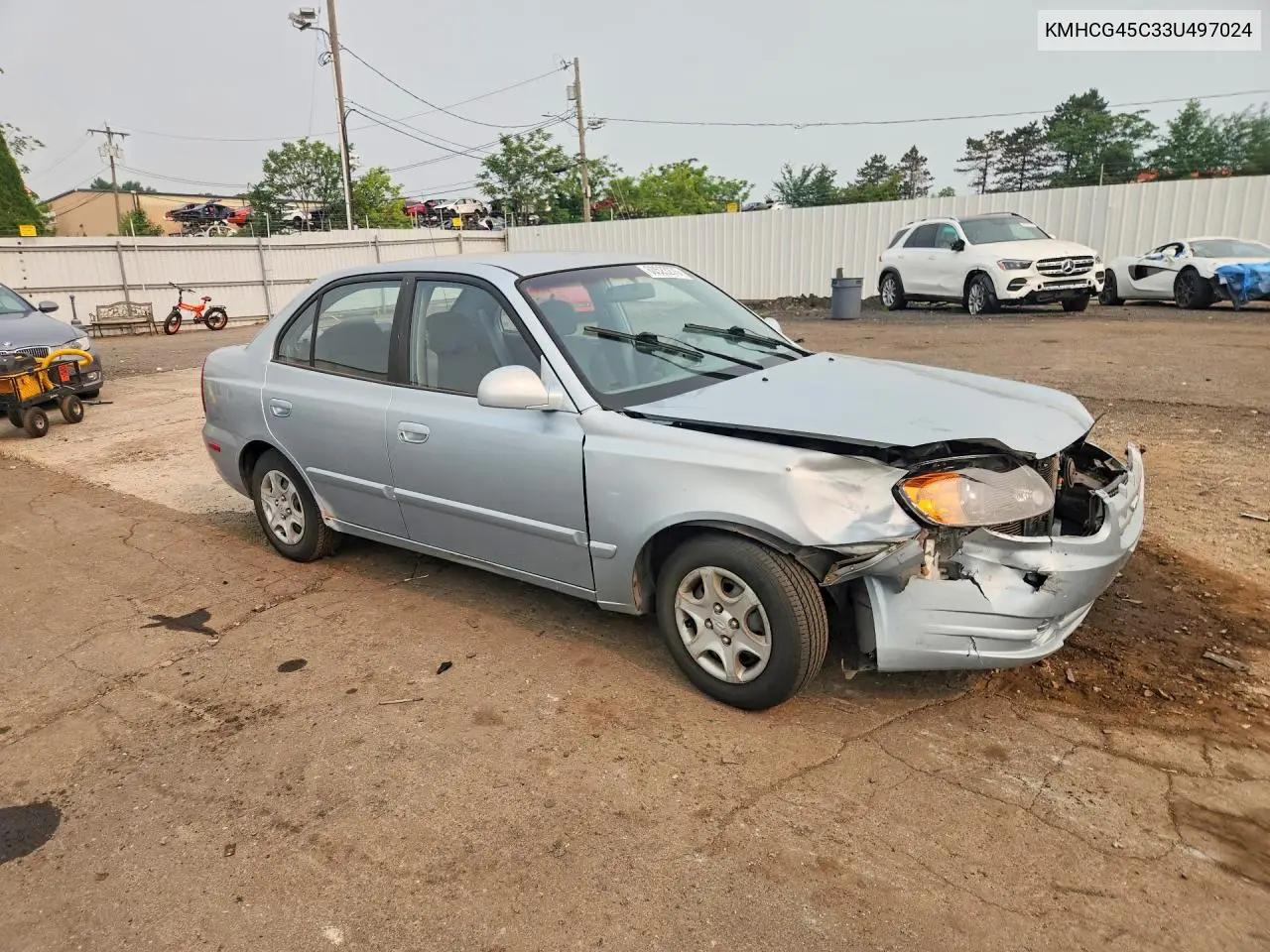 2003 Hyundai Accent Gl VIN: KMHCG45C33U497024 Lot: 60523276
