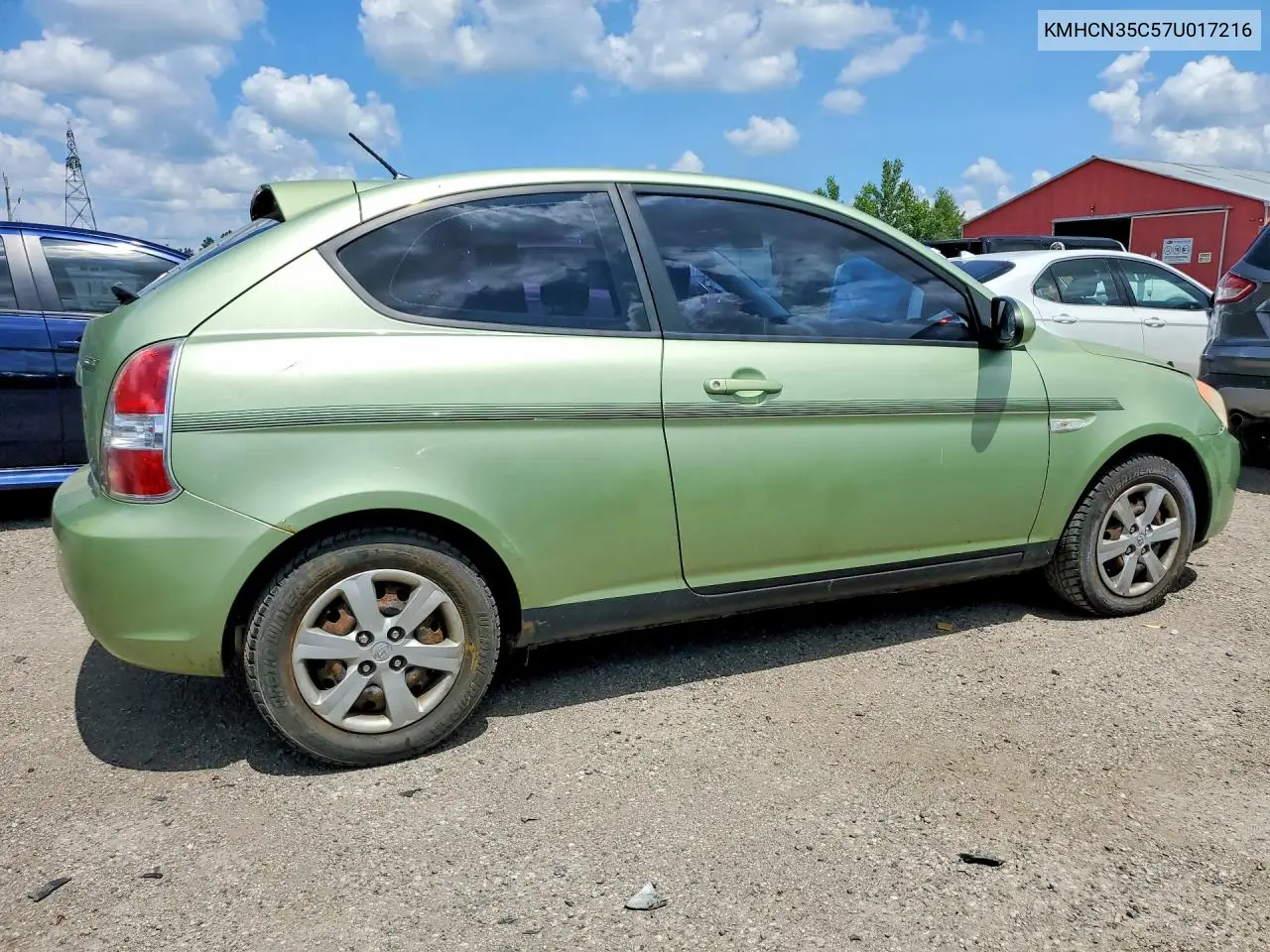 2007 Hyundai Accent Se VIN: KMHCN35C57U017216 Lot: 58983966