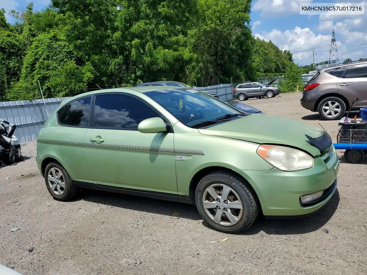 2007 Hyundai Accent Se VIN: KMHCN35C57U017216 Lot: 58983966