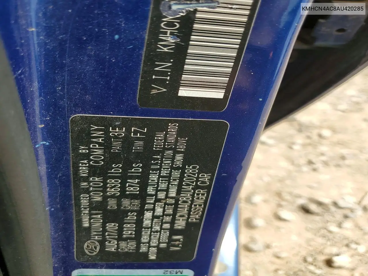 2010 Hyundai Accent Gls VIN: KMHCN4AC8AU420285 Lot: 59223136