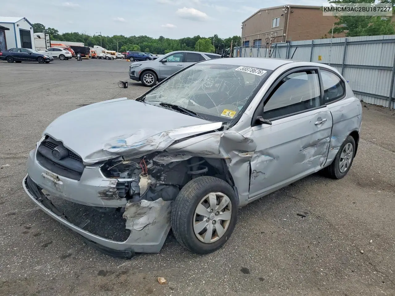 2011 Hyundai Accent Gl VIN: KMHCM3AC2BU187227 Lot: 58878676