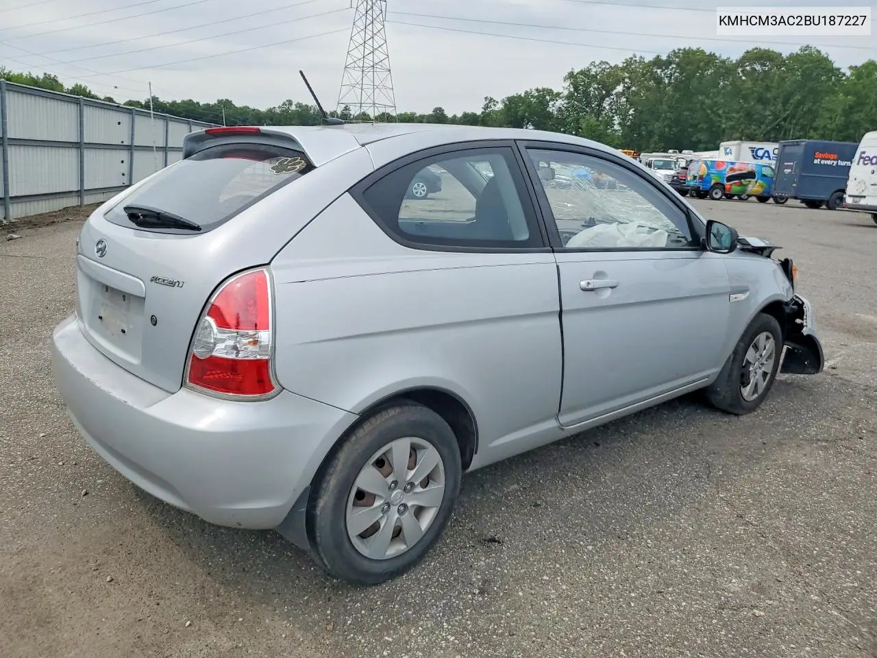2011 Hyundai Accent Gl VIN: KMHCM3AC2BU187227 Lot: 58878676