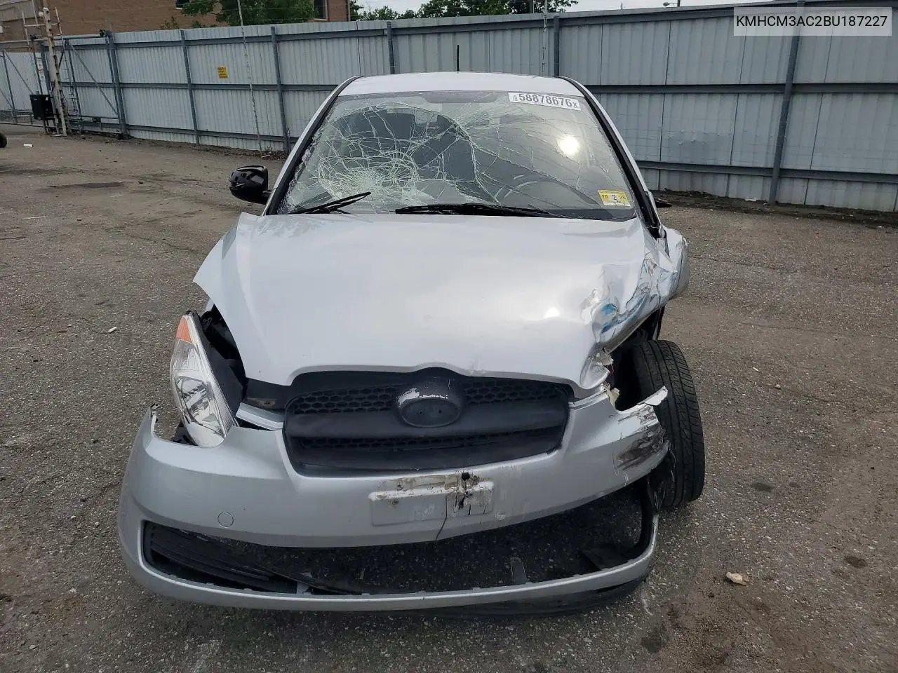 2011 Hyundai Accent Gl VIN: KMHCM3AC2BU187227 Lot: 58878676