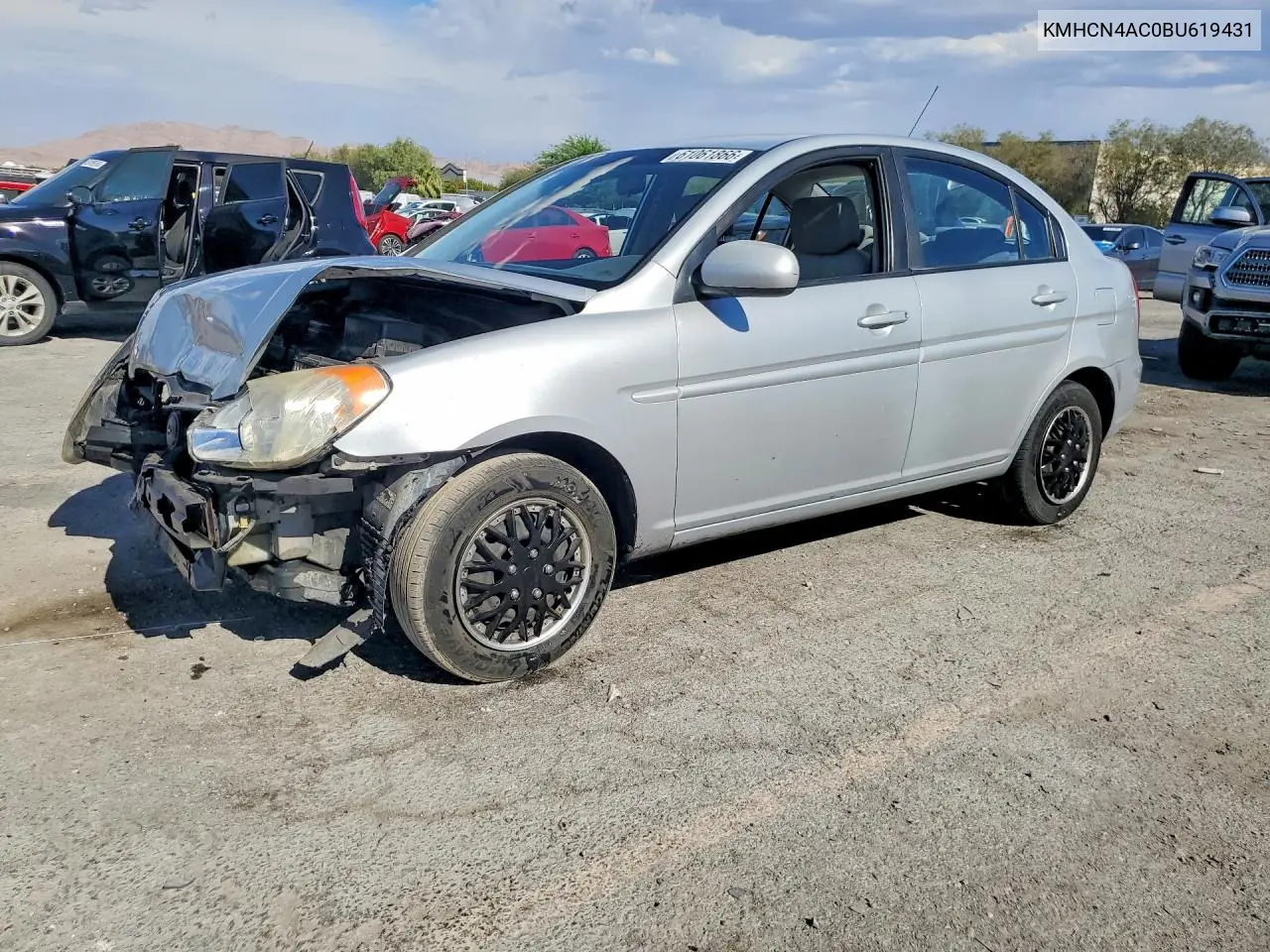 2011 Hyundai Accent Gls VIN: KMHCN4AC0BU619431 Lot: 61061866