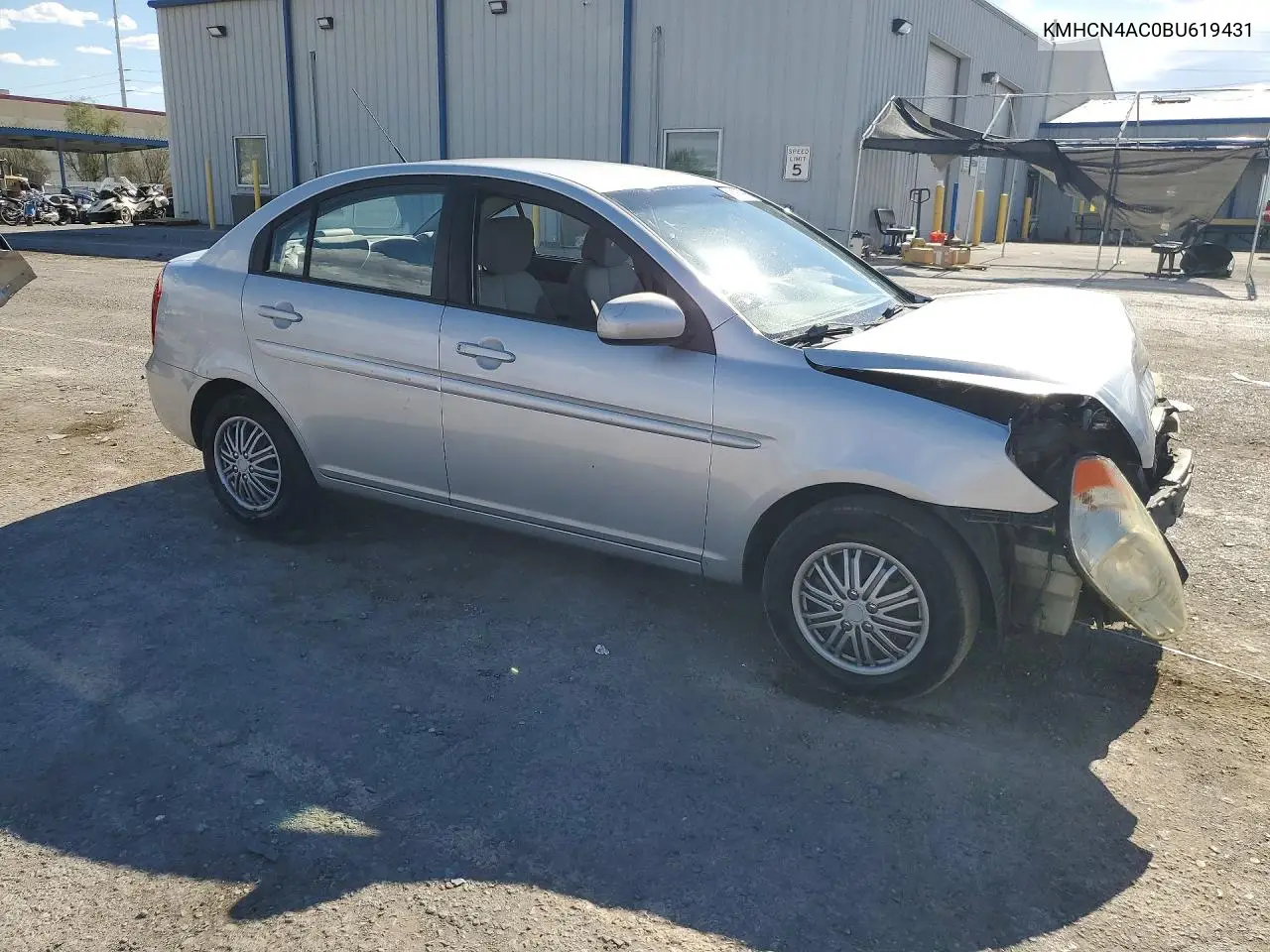 2011 Hyundai Accent Gls VIN: KMHCN4AC0BU619431 Lot: 61061866