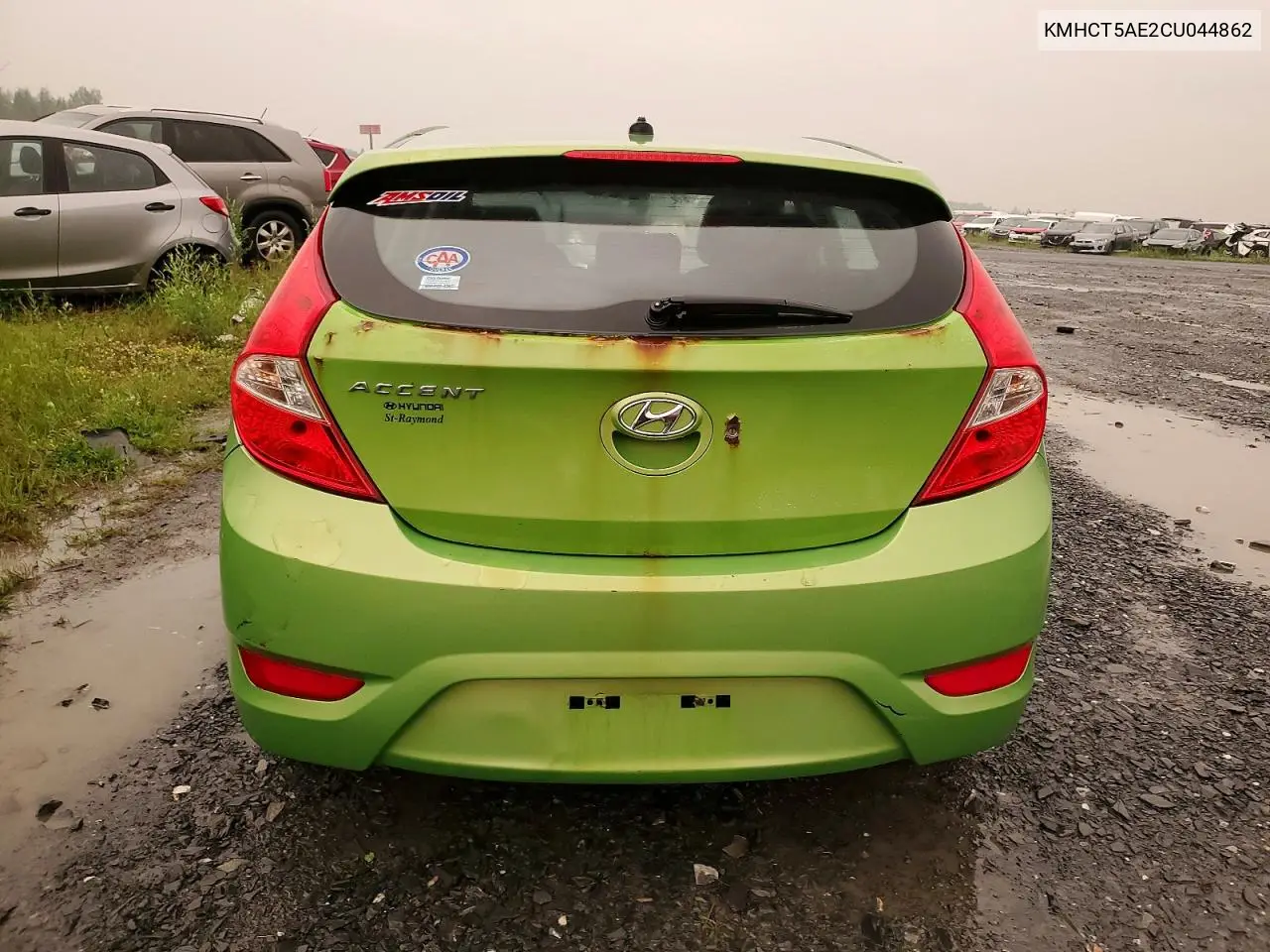 2012 Hyundai Accent Gs VIN: KMHCT5AE2CU044862 Lot: 60582936