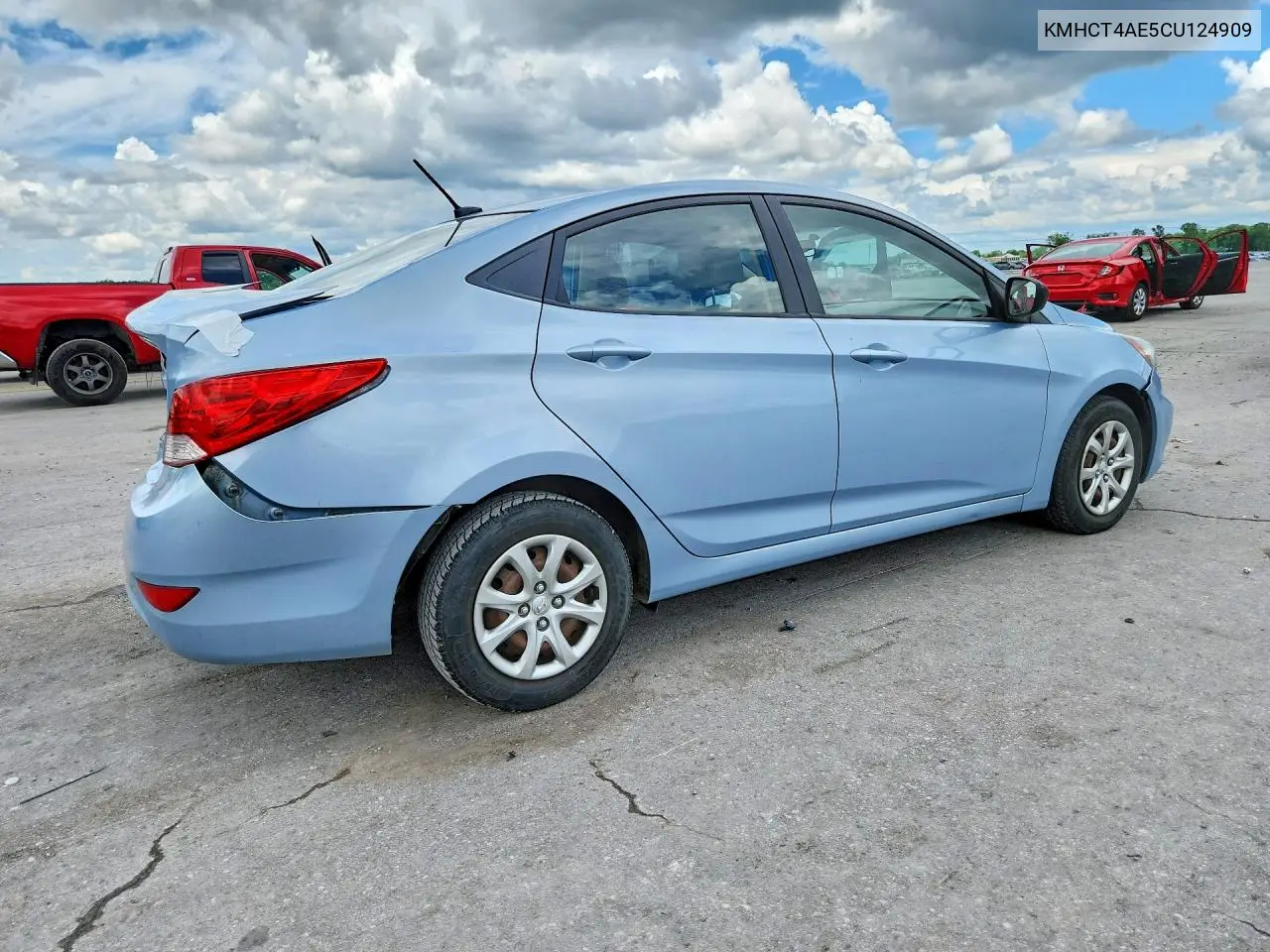 2012 Hyundai Accent Gls VIN: KMHCT4AE5CU124909 Lot: 60704516