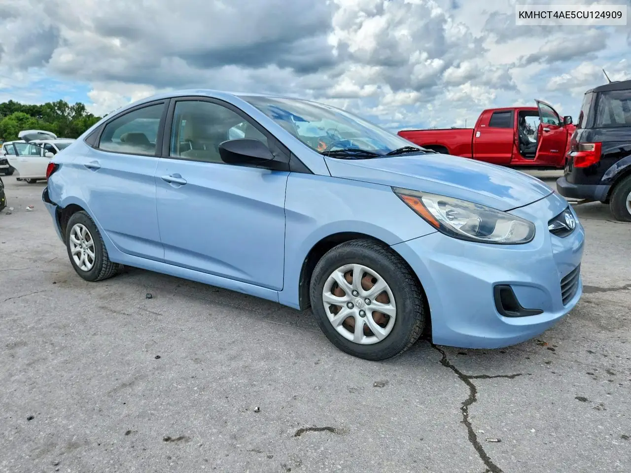 2012 Hyundai Accent Gls VIN: KMHCT4AE5CU124909 Lot: 60704516