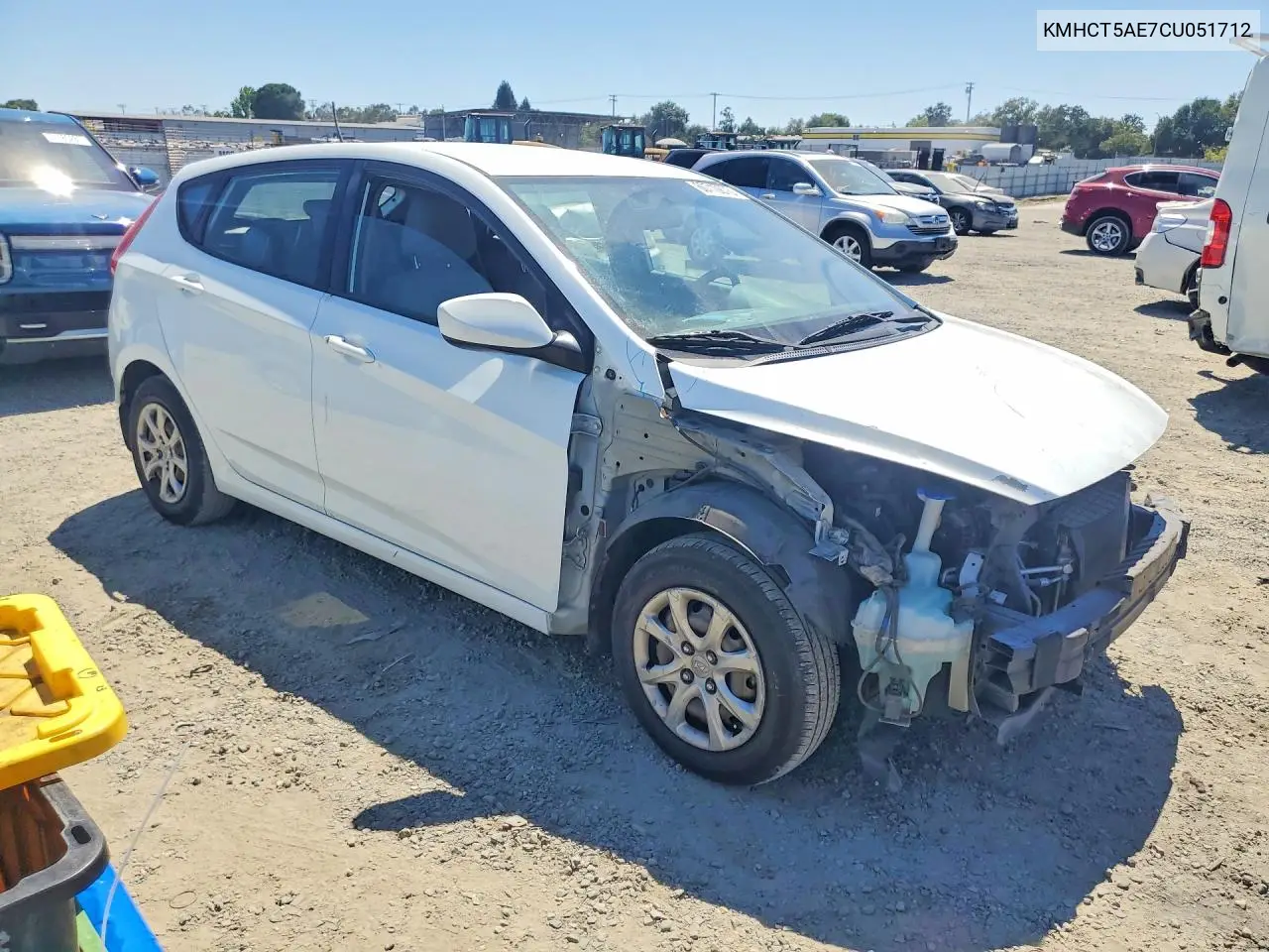 2012 Hyundai Accent Gs VIN: KMHCT5AE7CU051712 Lot: 60710876