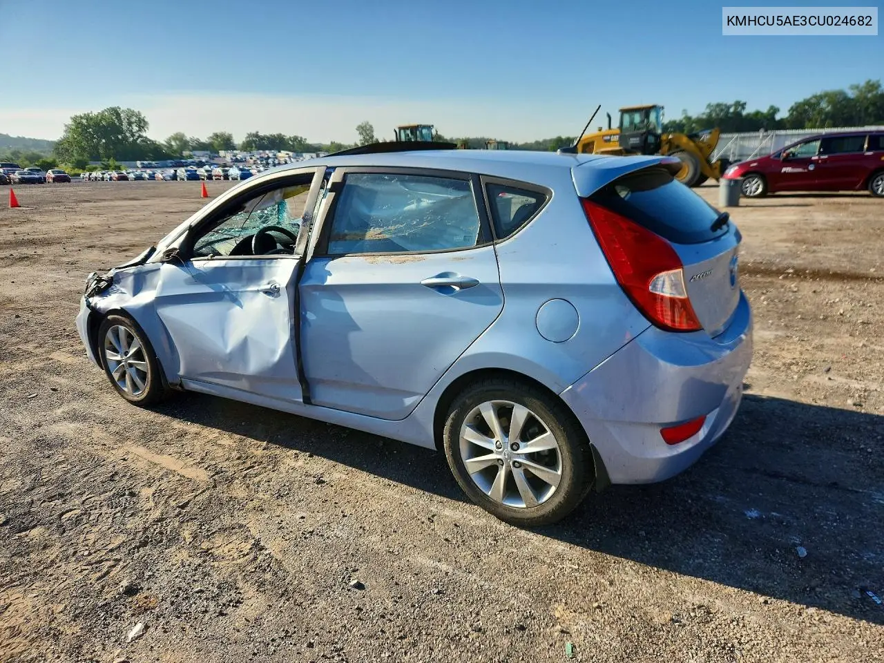 2012 Hyundai Accent Se VIN: KMHCU5AE3CU024682 Lot: 60777356