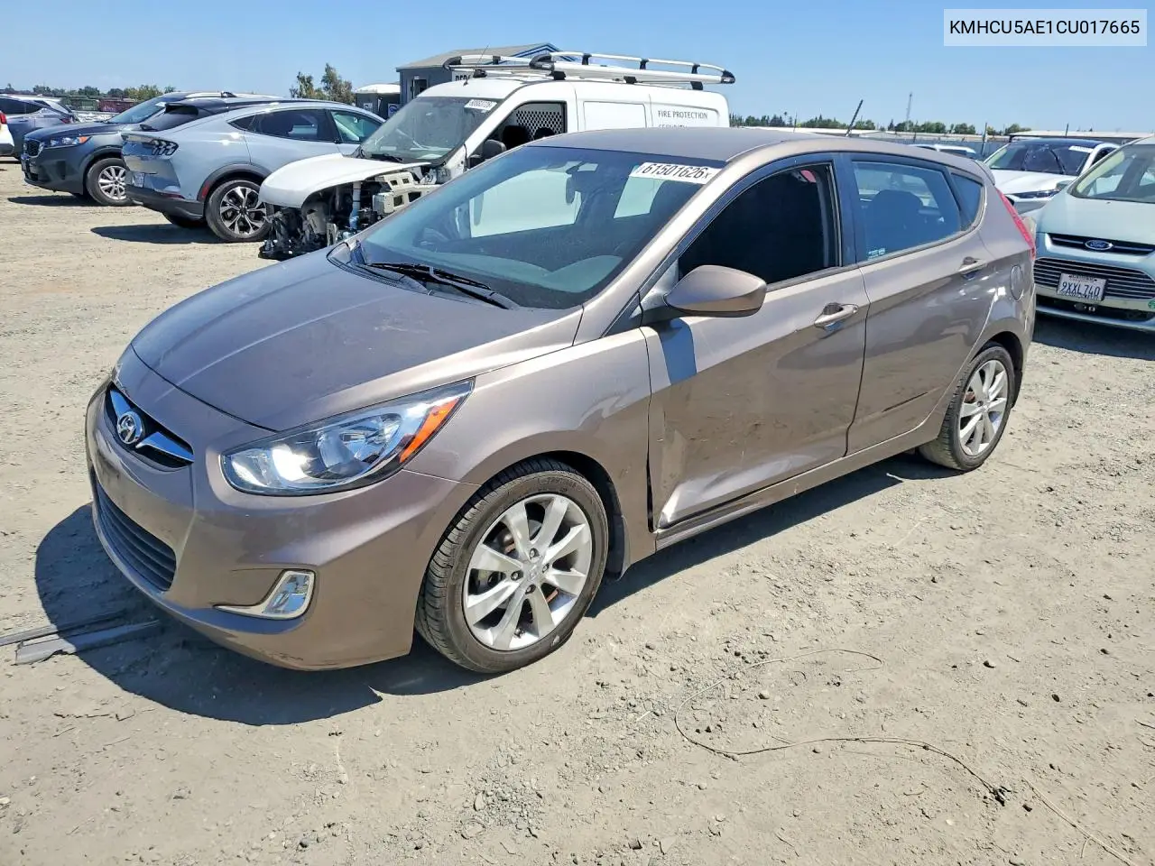 2012 Hyundai Accent Se VIN: KMHCU5AE1CU017665 Lot: 61501626