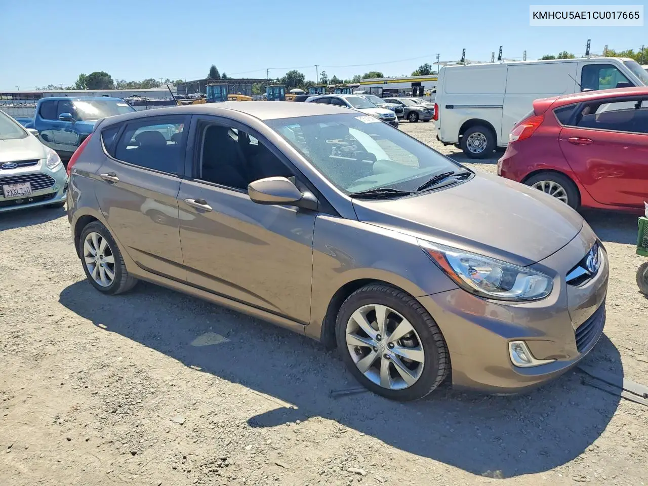 2012 Hyundai Accent Se VIN: KMHCU5AE1CU017665 Lot: 61501626