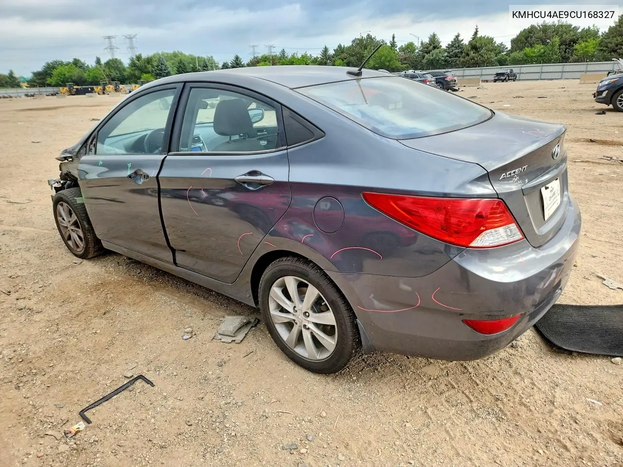 2012 Hyundai Accent Gls VIN: KMHCU4AE9CU168327 Lot: 85628585