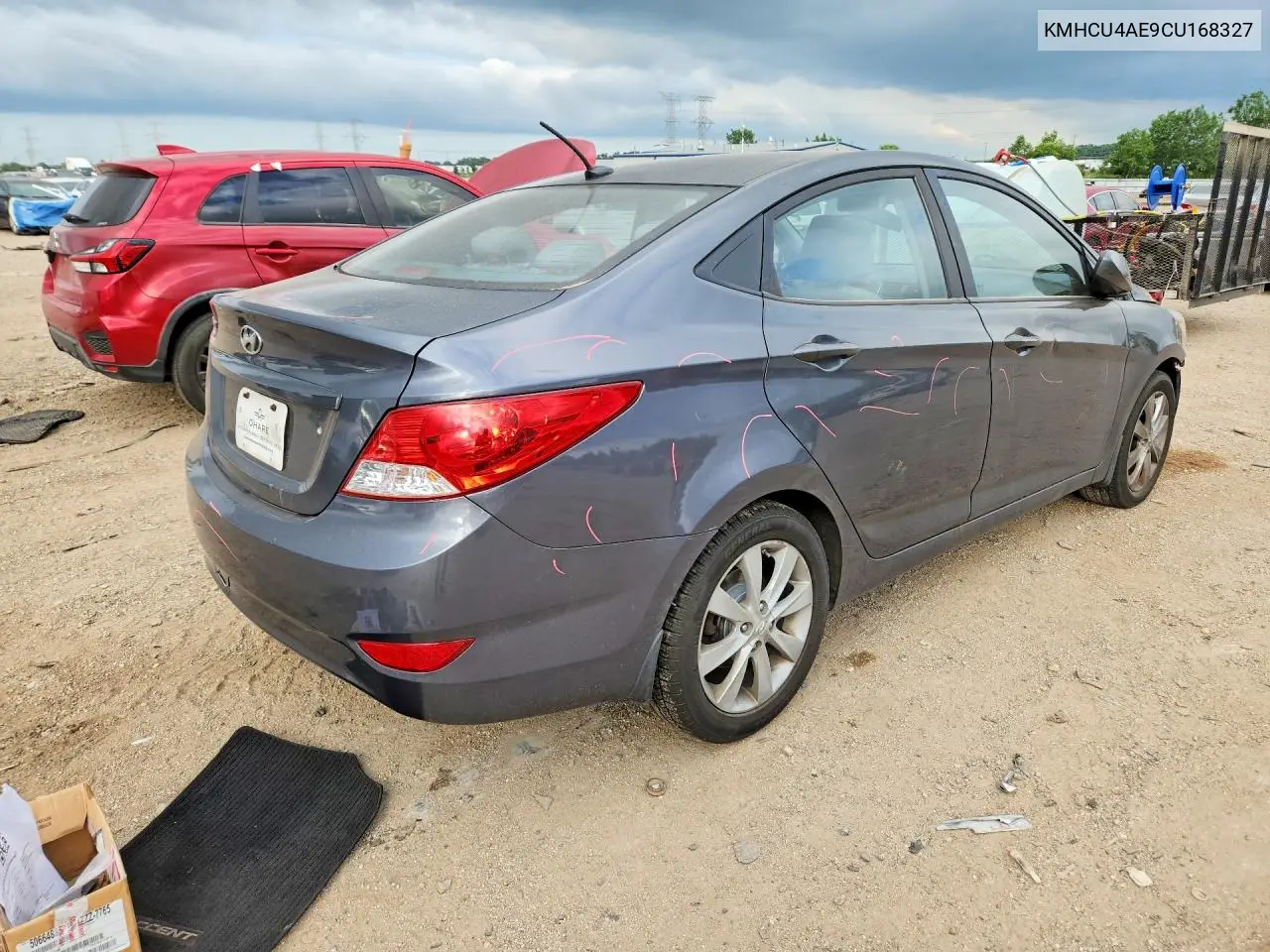 2012 Hyundai Accent Gls VIN: KMHCU4AE9CU168327 Lot: 85628585