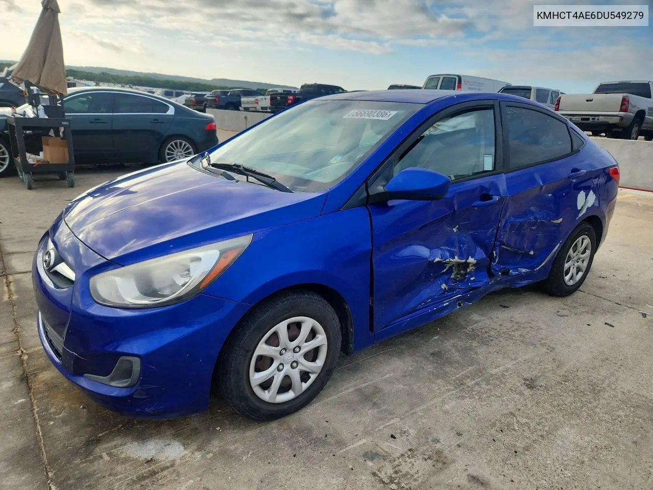 2013 Hyundai Accent Gls VIN: KMHCT4AE6DU549279 Lot: 56690386