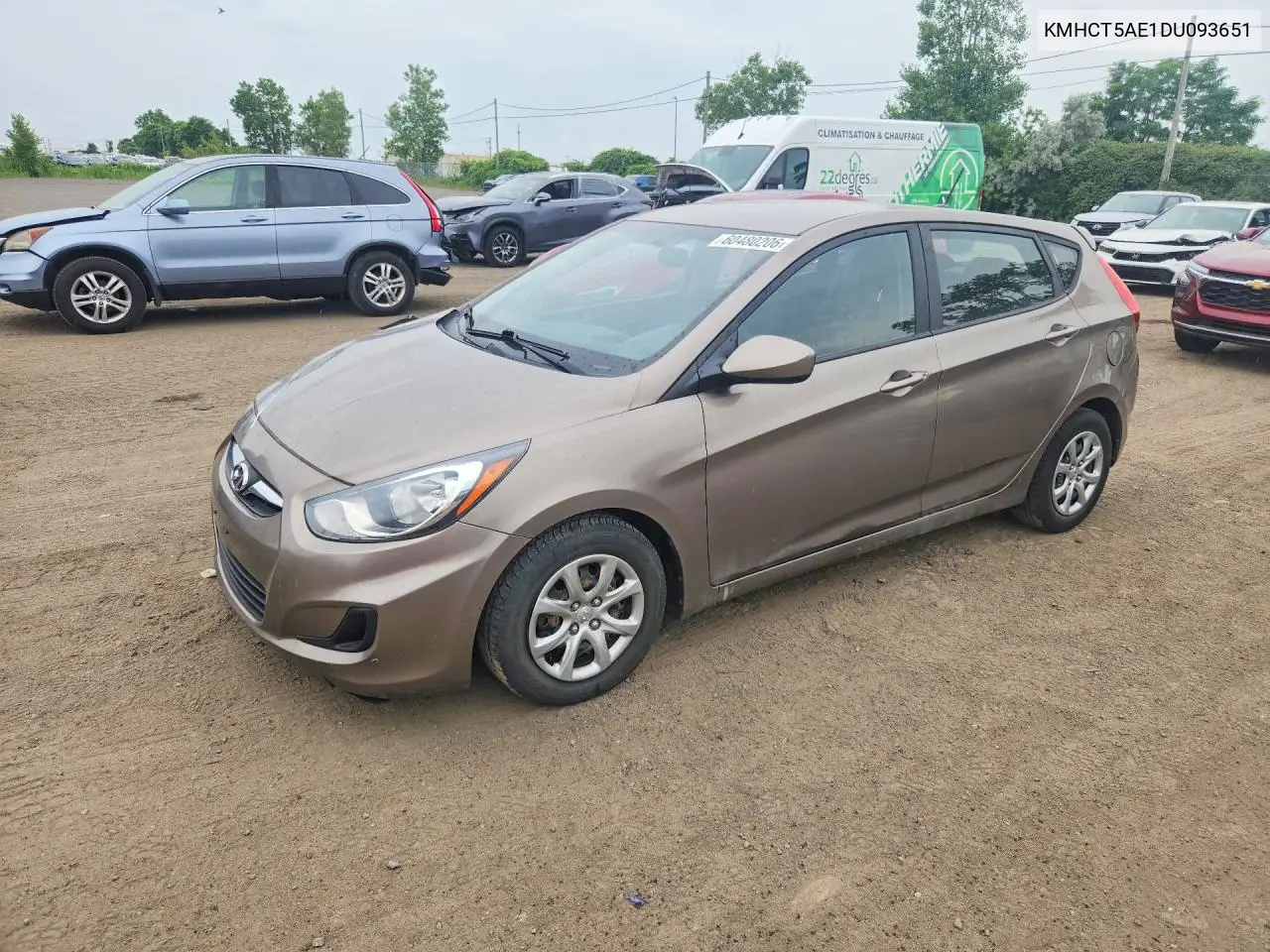 2013 Hyundai Accent Gs VIN: KMHCT5AE1DU093651 Lot: 60480206