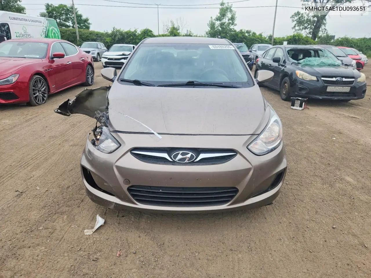 2013 Hyundai Accent Gs VIN: KMHCT5AE1DU093651 Lot: 60480206