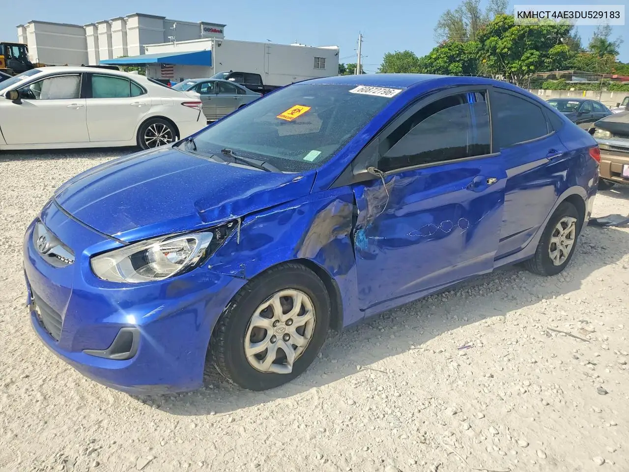 2013 Hyundai Accent Gls VIN: KMHCT4AE3DU529183 Lot: 60872796