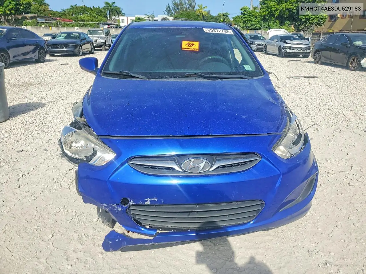 2013 Hyundai Accent Gls VIN: KMHCT4AE3DU529183 Lot: 60872796