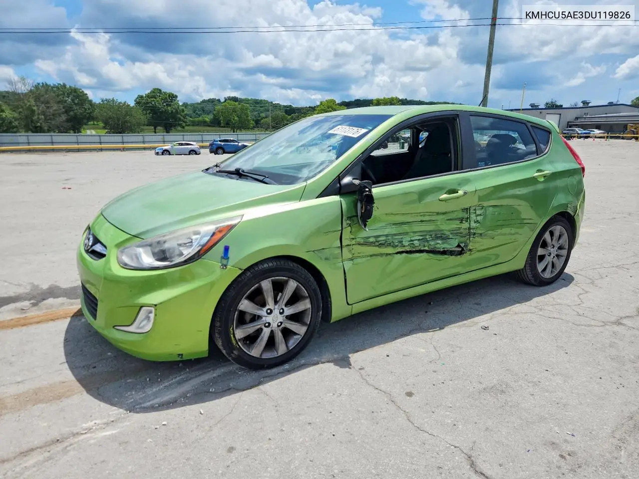 2013 Hyundai Accent Se VIN: KMHCU5AE3DU119826 Lot: 61173176