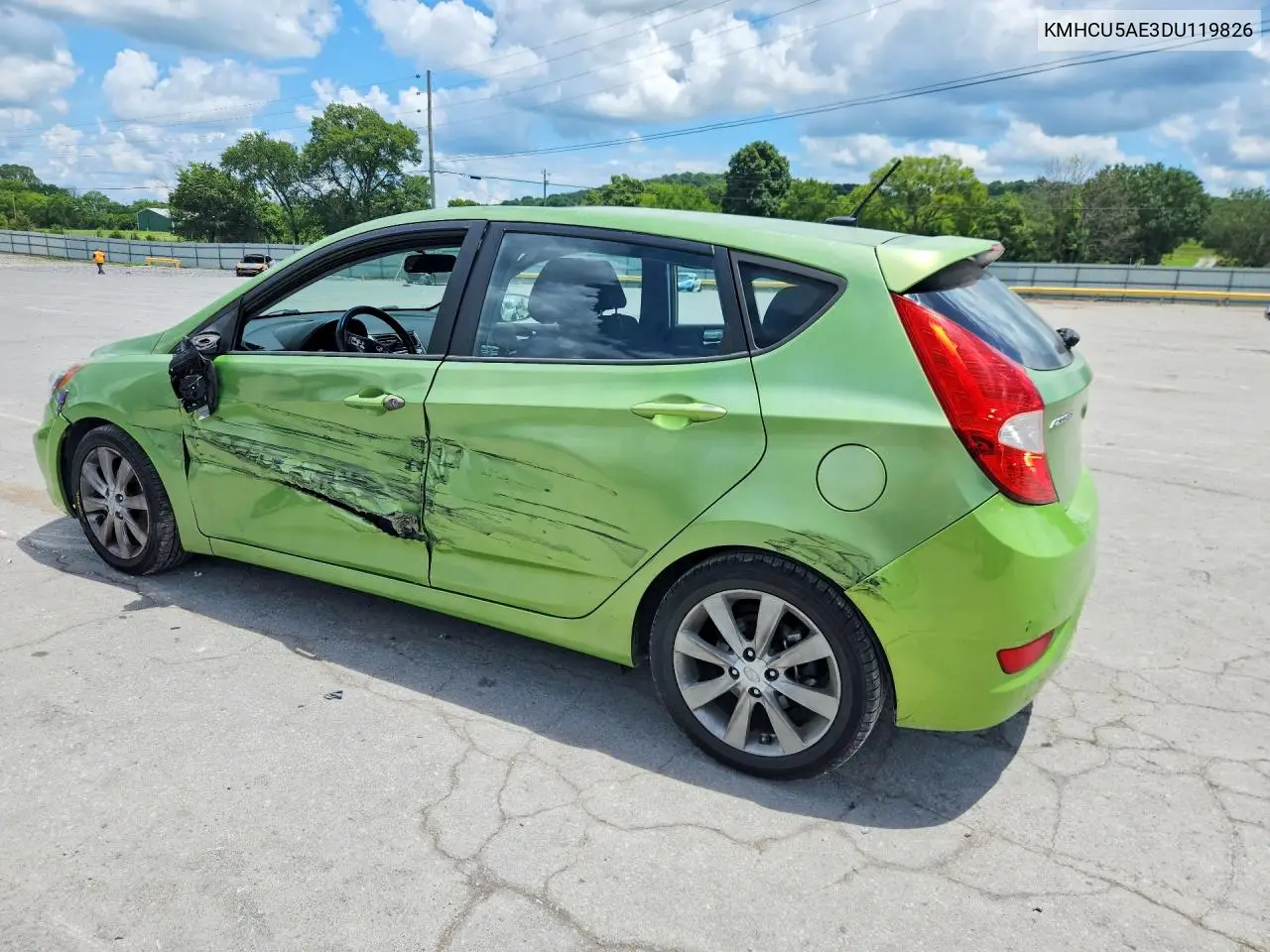 2013 Hyundai Accent Se VIN: KMHCU5AE3DU119826 Lot: 61173176